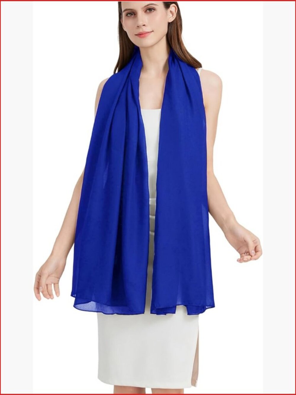 100% Mulberry Silk Long Scarf Shawl Wrap for Women